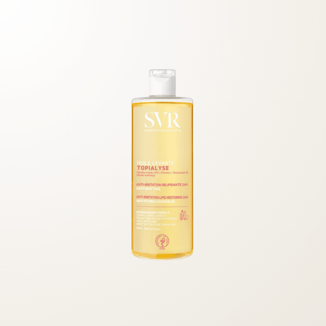 aceite limpiador SVR Topialyse piel seca eczema emoliante ducha maquillaje