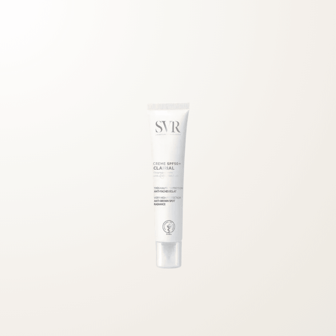 protector solar despigmentante SPF50 SVR Clairial manchas uniformidad piel facial