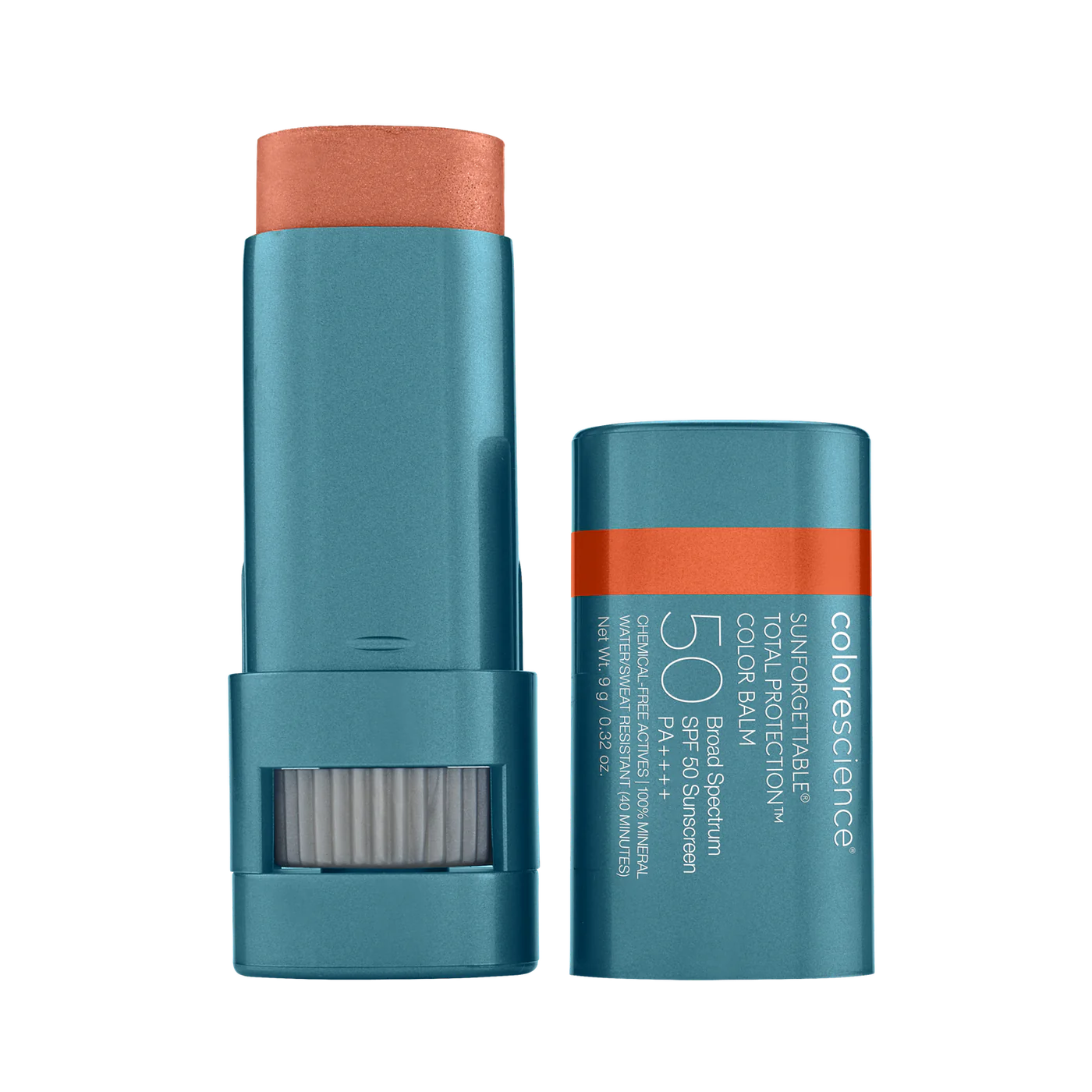 Bálsamo Colorescience Color Balm SPF 50 con color Golden Hour y protección solar mineral.