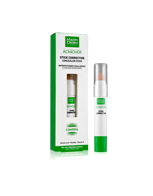 Acniover Stick Corrector MartiDerm en Elenederm: tratamiento localizado para acné y imperfecciones.