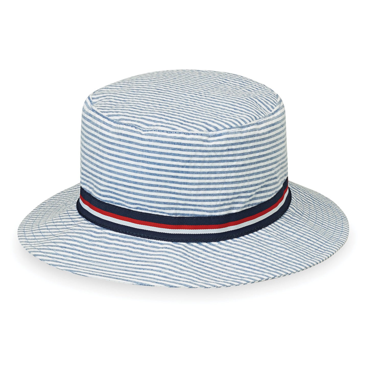 Sombrero Sawyer Blue SPF 50 para niños de Wallaroo, protección solar máxima con ala ancha.