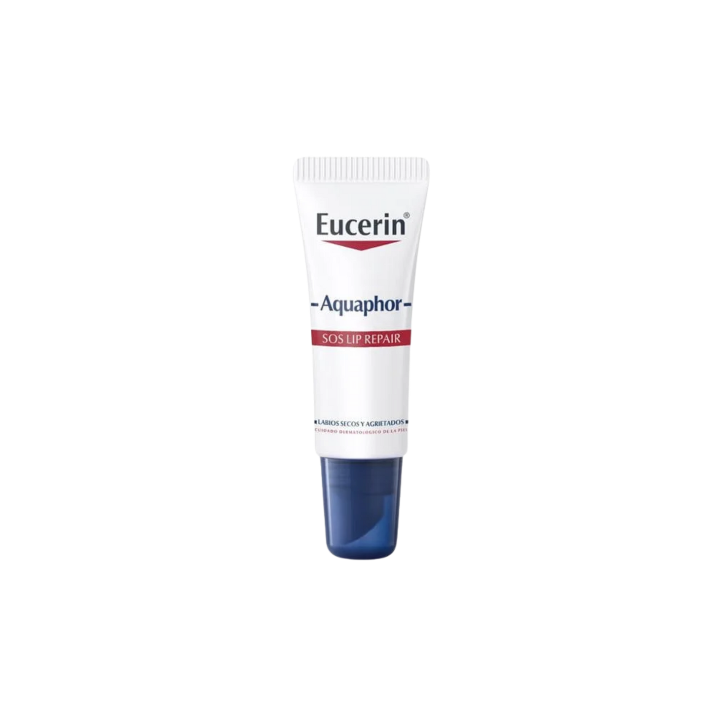 Eucerin Aquaphor SOS Lip Repair, bálsamo reparador intensivo para labios secos y agrietados.