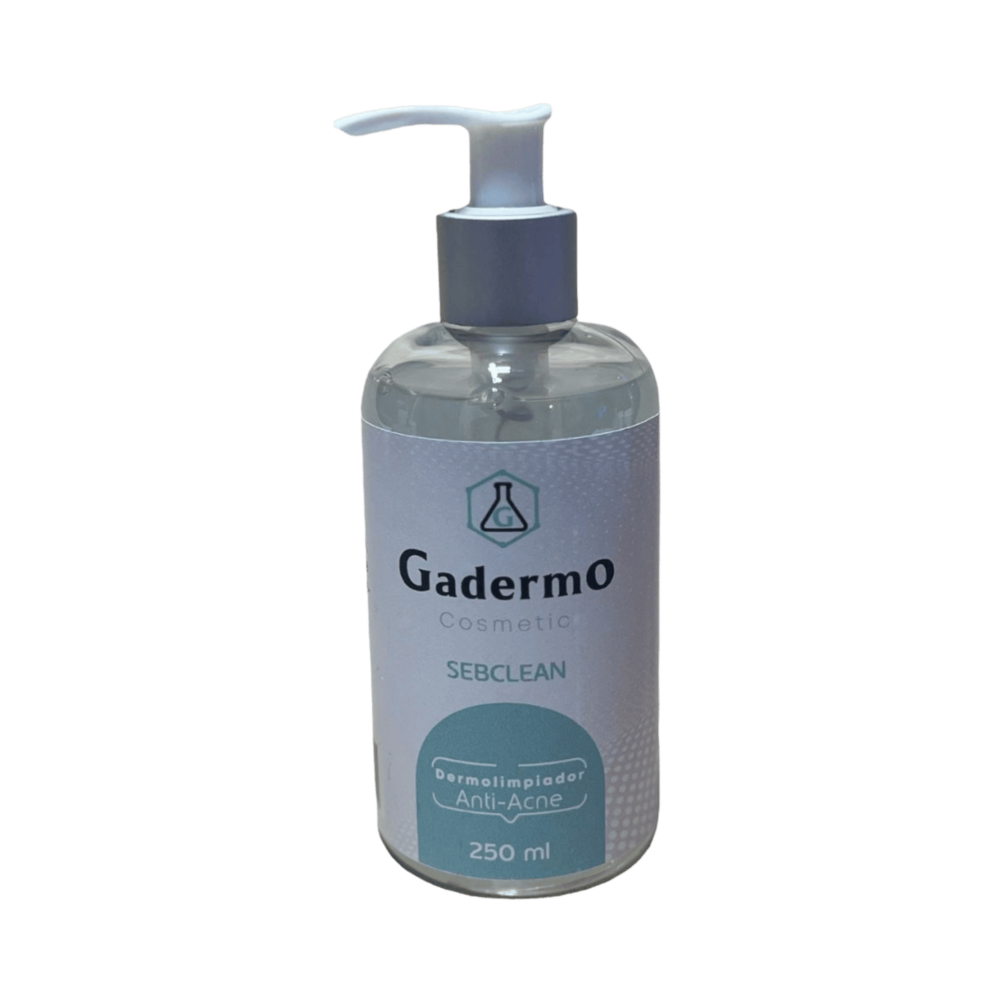 Gadermo Sebclean dermolimpiador 250ml para piel grasa y sensible, disponible en Elenederm.