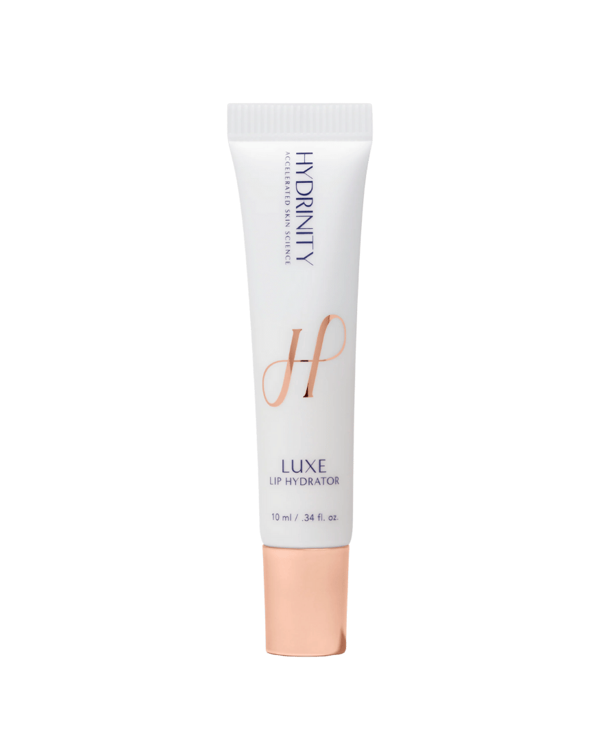 Bálsamo labial Hydrinity Luxe Lip Hydrator de alta hidratación con acabado brillante.