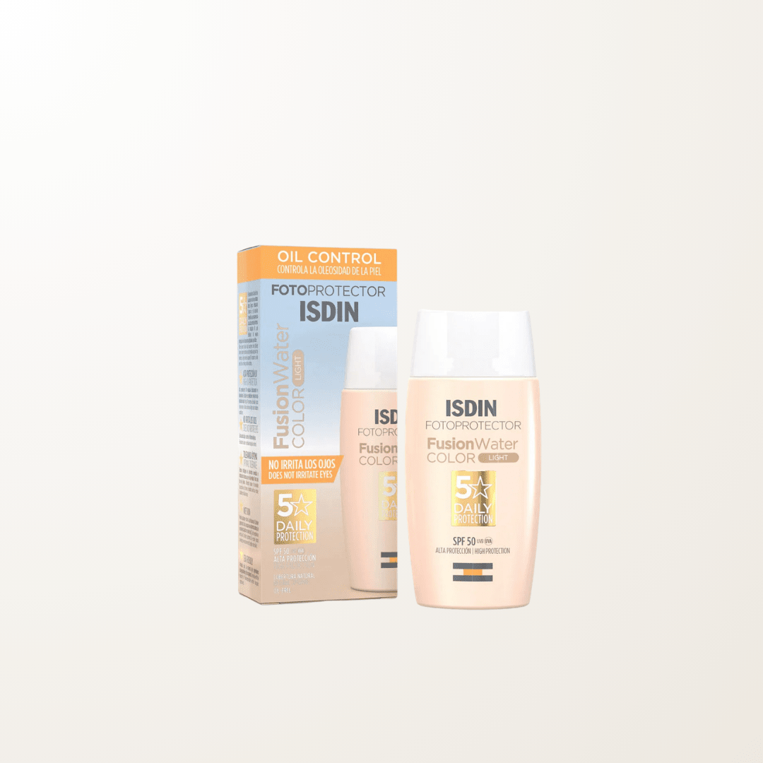 protector solar ultraligero SPF50 ISDIN acabado luminoso sin color efecto glow