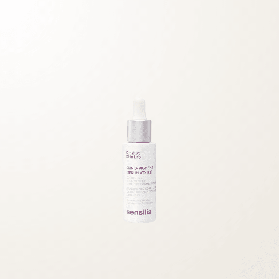 Frasco de Skin D-Pigment Serum ATX B3 Sensilis, sérum antimanchas piel hiperpigmentada