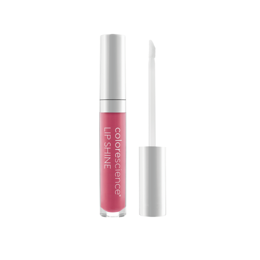 Brillo labial Lip Shine Pink SPF 35 de Colorescience con protección solar y un toque de color rosado.