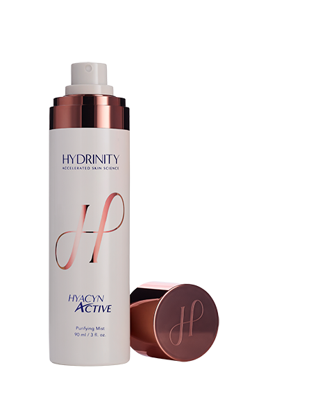 Hydrinity Hyacyn Active Purifying Mist disponible en Elenederm. Bruma purificante para limpiar, calmar y proteger la piel frente a impurezas y agresores externos.