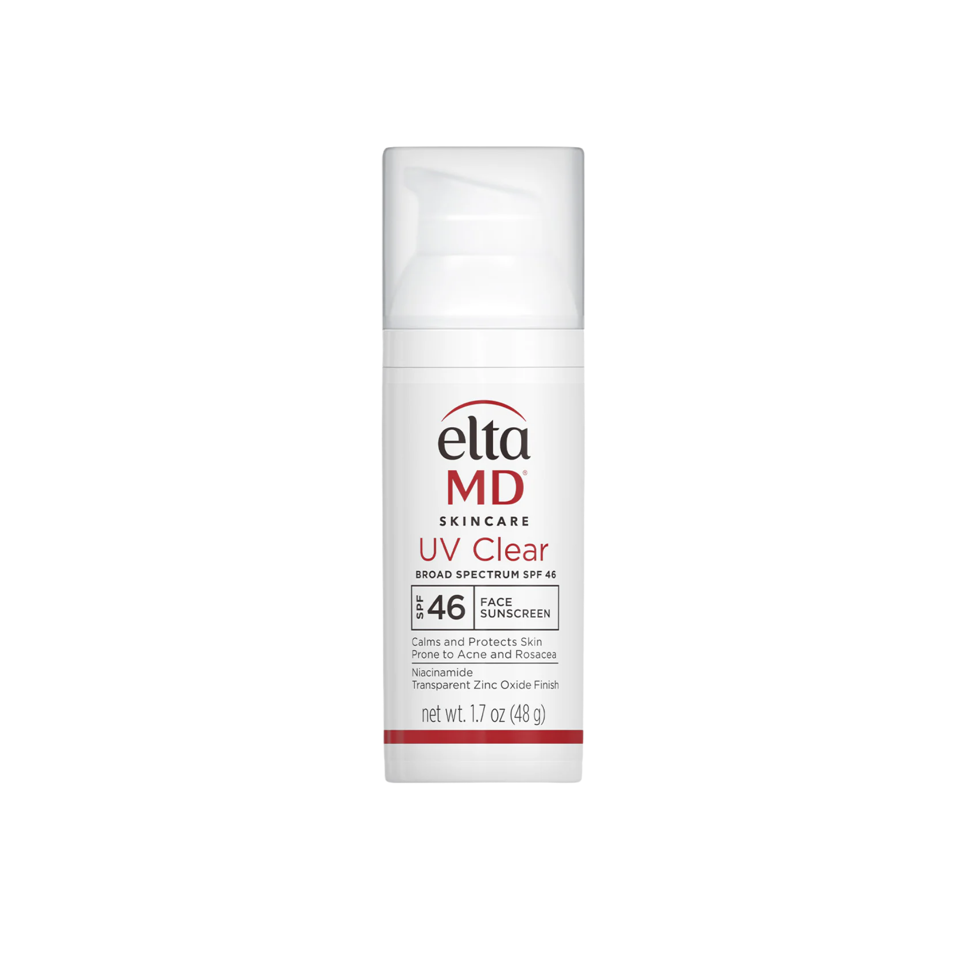 Protector solar EltaMD UV Clear Broad-Spectrum SPF 46, diseñado para pieles sensibles y propensas al acné