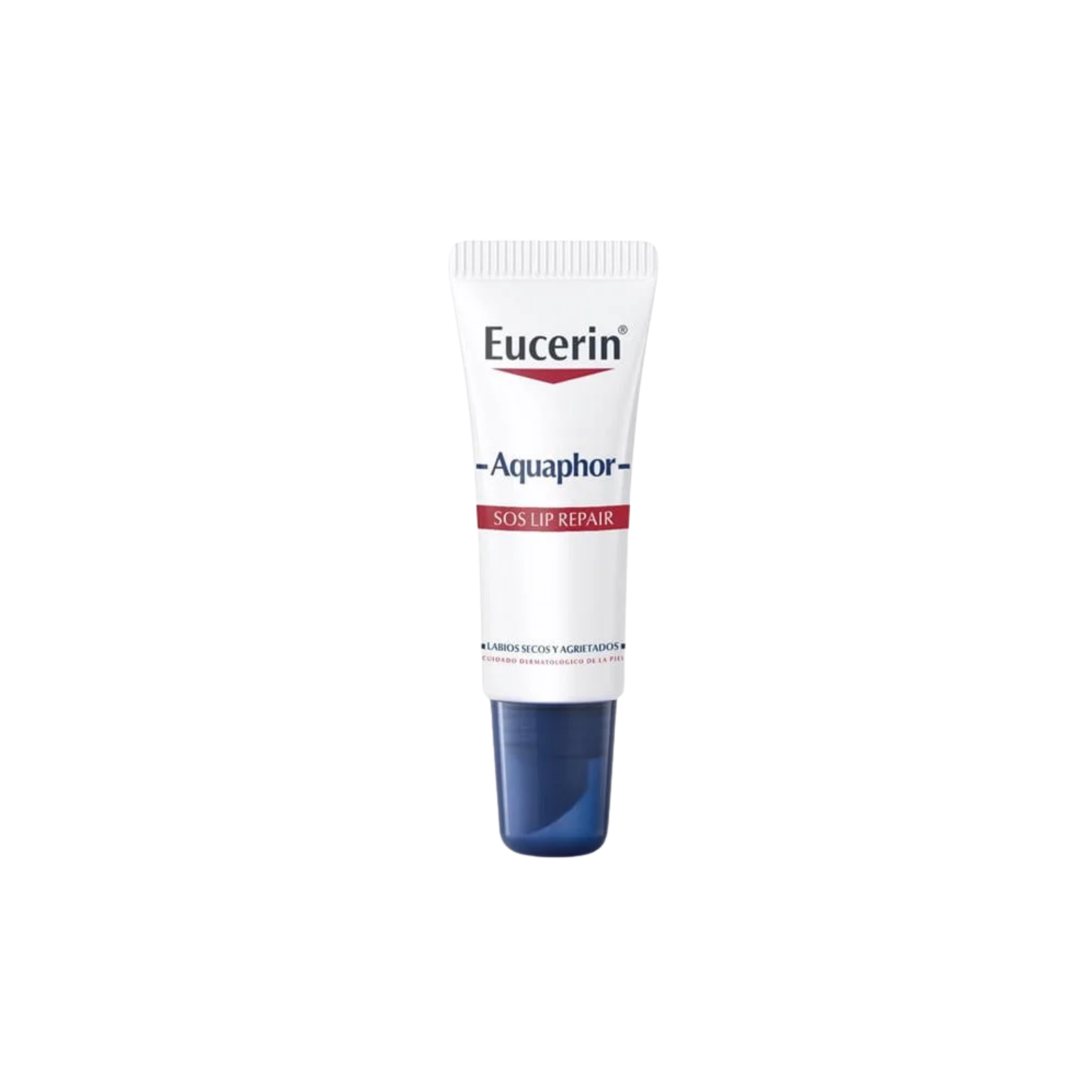 Eucerin Aquaphor SOS Lip Repair, bálsamo reparador intensivo para labios secos y agrietados.