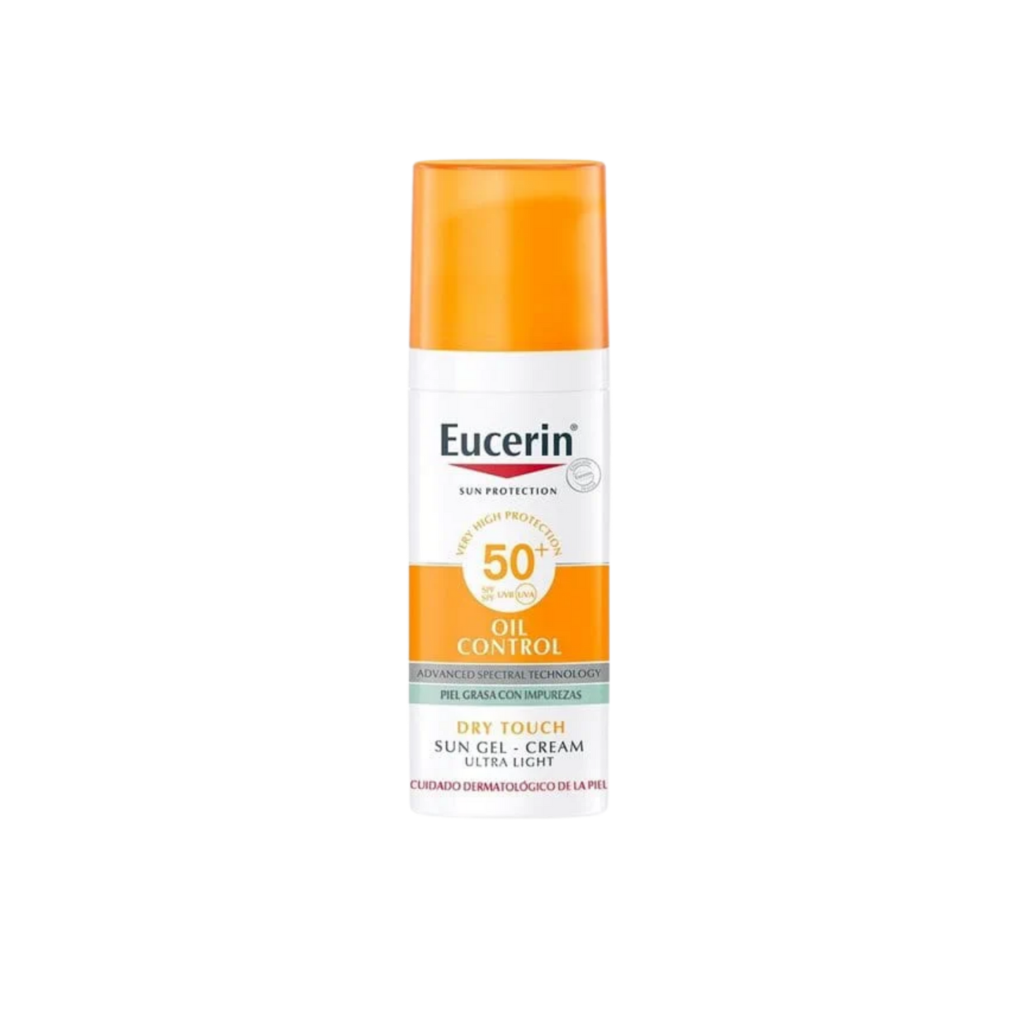 Eucerin Sun Gel-Creme Oil Control Dry Touch FPS 50+, protector solar para pieles grasas y con exceso de brillo.