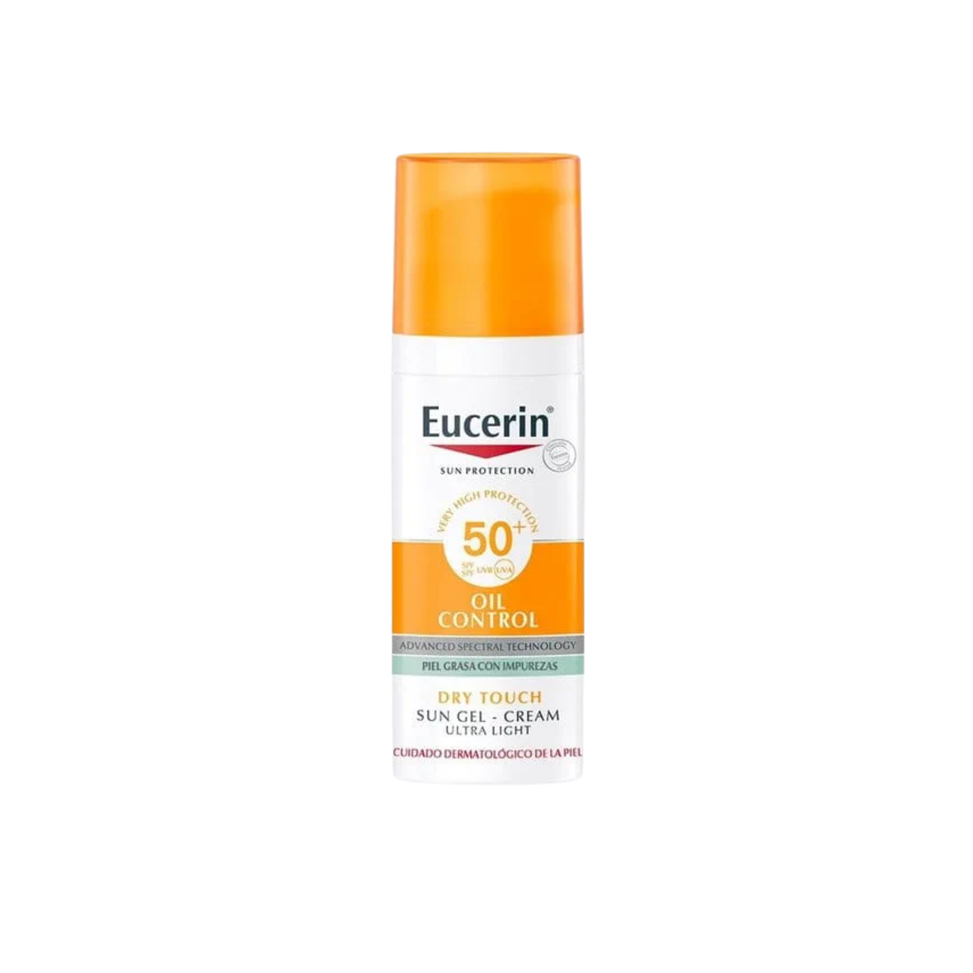 Eucerin Sun Gel-Creme Oil Control Dry Touch FPS 50+, protector solar para pieles grasas y con exceso de brillo.