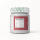 Parte trasera del frasco gris F-Boost con tapa de hojas verdes e informacion nutrimental