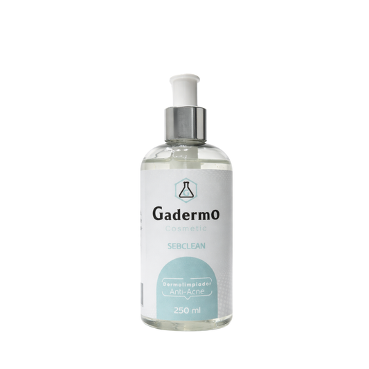 Gadermo Sebclean dermolimpiador 250ml para piel grasa y sensible, disponible en Elenederm.