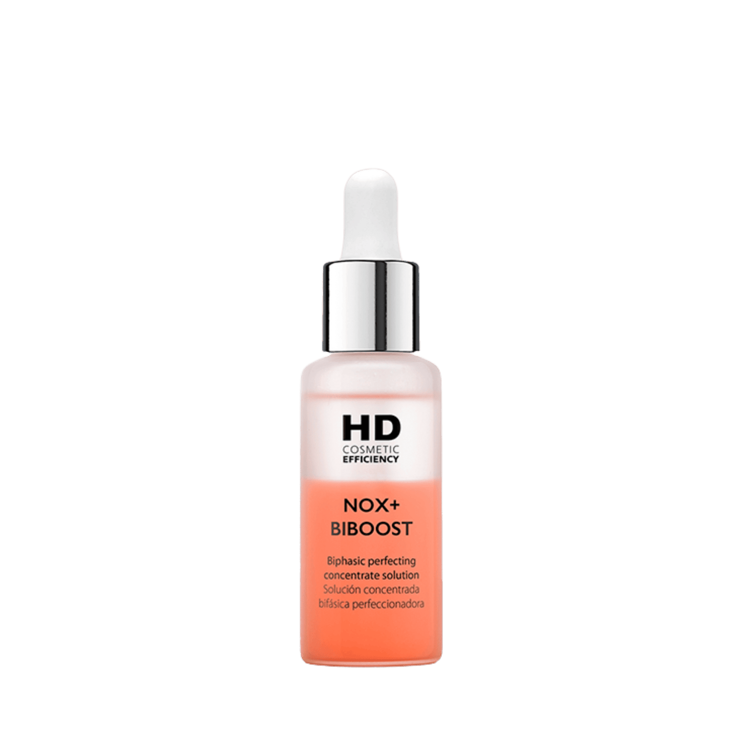 HD Cosmetics Nox Plus BiBoost, concentrado bifásico perfeccionador antioxidante disponible en Elenederm.
