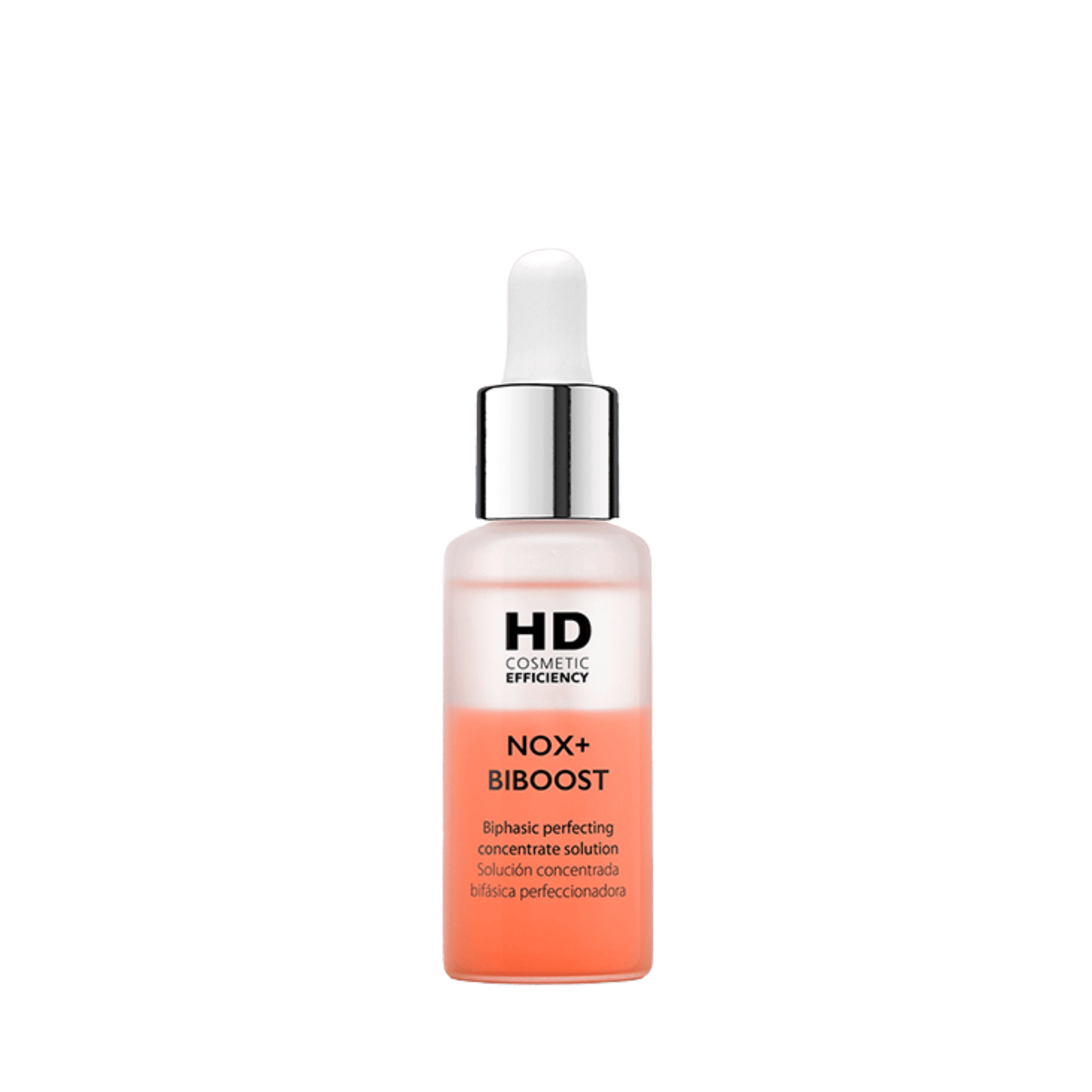 HD Cosmetics Nox Plus BiBoost, concentrado bifásico perfeccionador antioxidante disponible en Elenederm.