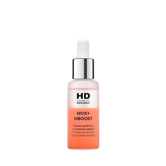 HD Cosmetics Nox Plus BiBoost, concentrado bifásico perfeccionador antioxidante disponible en Elenederm.