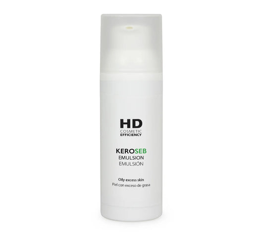 HD Dermocosmetics Keroseb Emulsión 150ml, tratamiento oil-free para piel seborreica, disponible en Elenederm