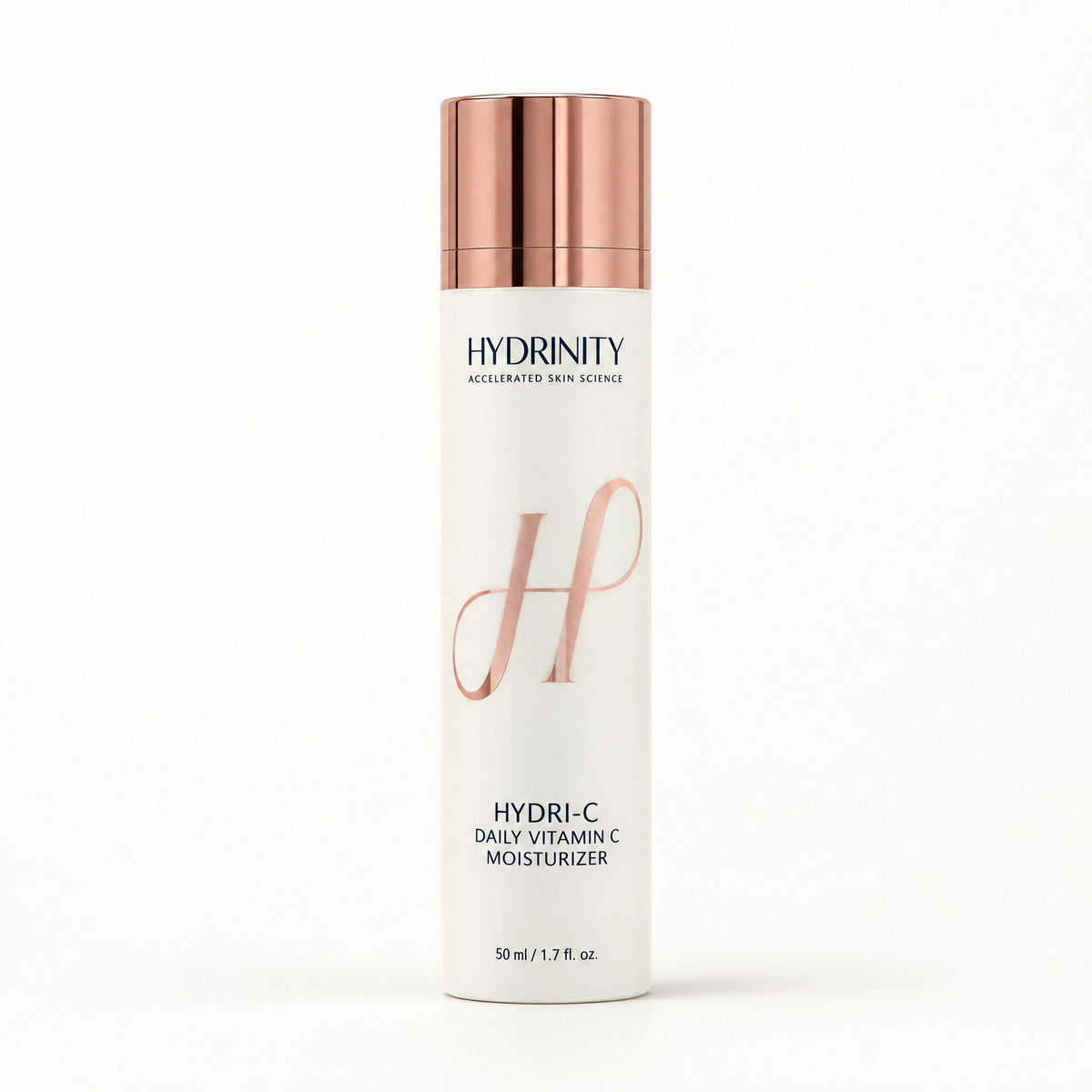 Frasco blanco con tapa cobre de Hydrinity Hydri-C Daily Vitamin C Moisturizer 50 ml