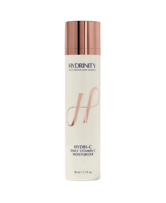 Mejora la luminosidad y firmeza de tu piel con Hydri-C de Hydrinity. Hidratante facial diaria con vitamina C, niacinamida y péptidos. Ciencia, lujo y resultados visibles.