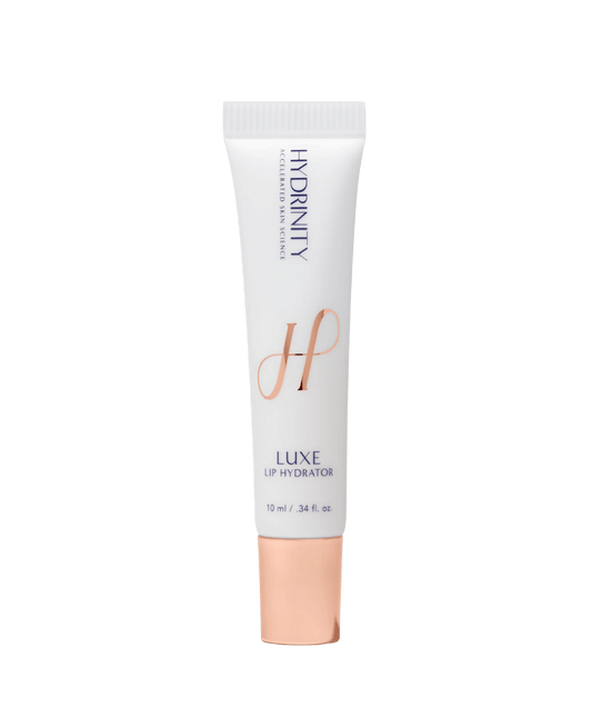 Bálsamo labial Hydrinity Luxe Lip Hydrator de alta hidratación con acabado brillante.