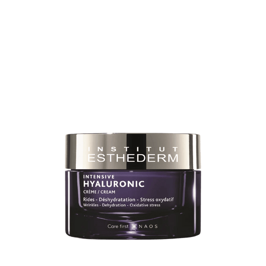 Institut Esthederm Intensive Hyaluronic Creme, crema hidratante antiarrugas con ácido hialurónico, disponible en Elenederm.