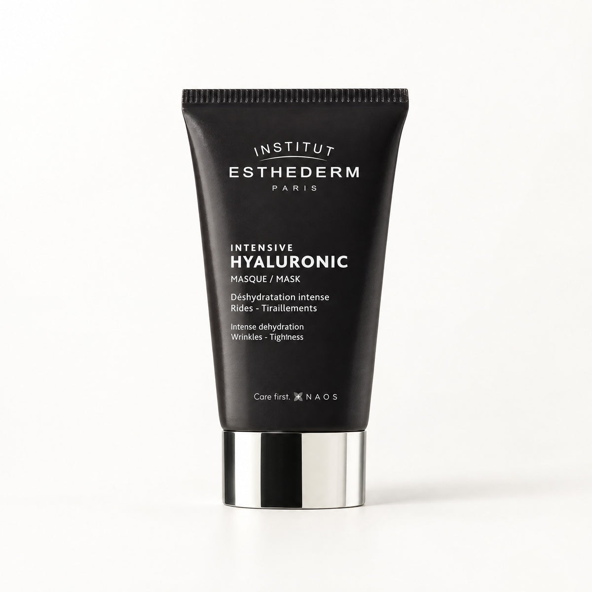 Tubo negro con tapa plateada de Institut Esthederm Intensive Hyaluronic Masque 75 ml