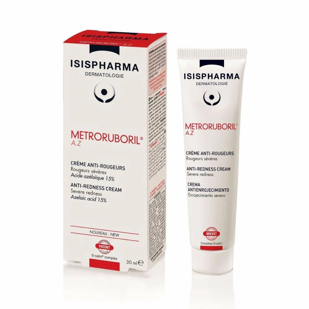 IsisPharma Ruboril Metroruboril A-Z 30ml, tratamiento tópico para rosácea y piel sensible, disponible en Elenederm.