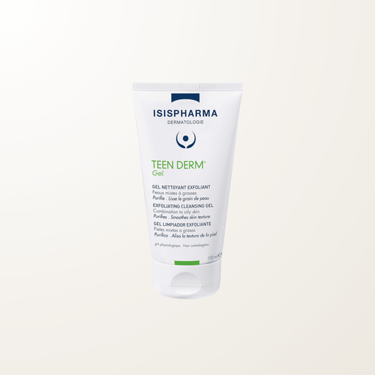Isispharma Teen Derm Gel Exfoliante para piel mixtas a grasa con imperfecciones.