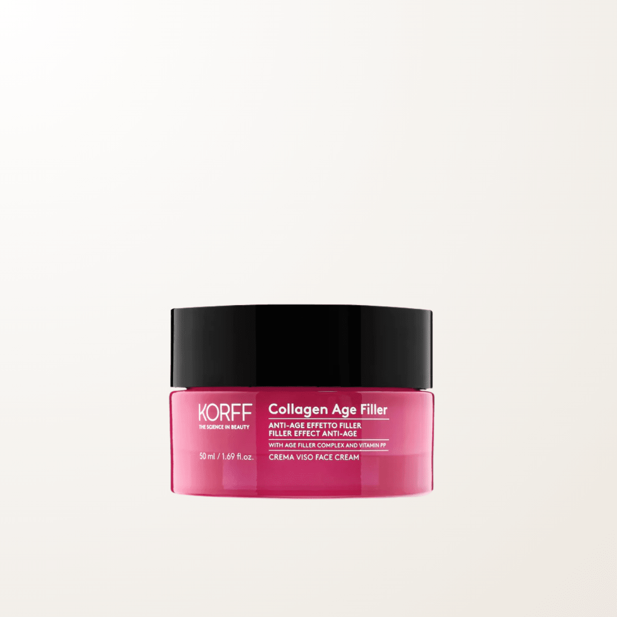 Tarro Korff Collagen Age Filler crema facial antiedad con colágeno marino y bakuchiol 50 ml
