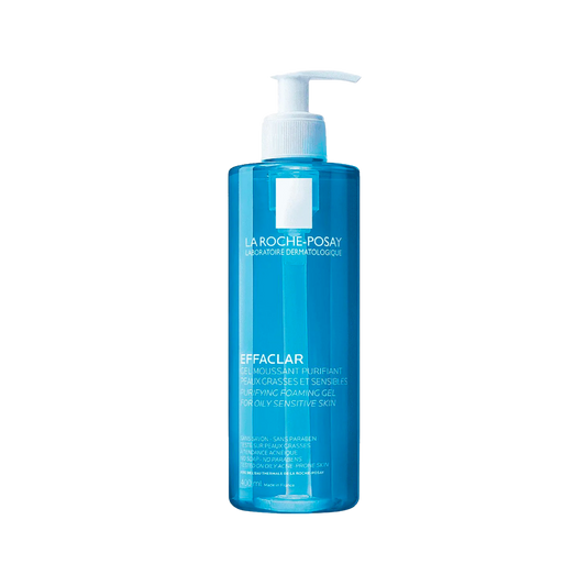 La Roche-Posay Effaclar Gel Limpiador Purificante Plus 400ml para piel grasa y acneica, disponible en Elenederm.