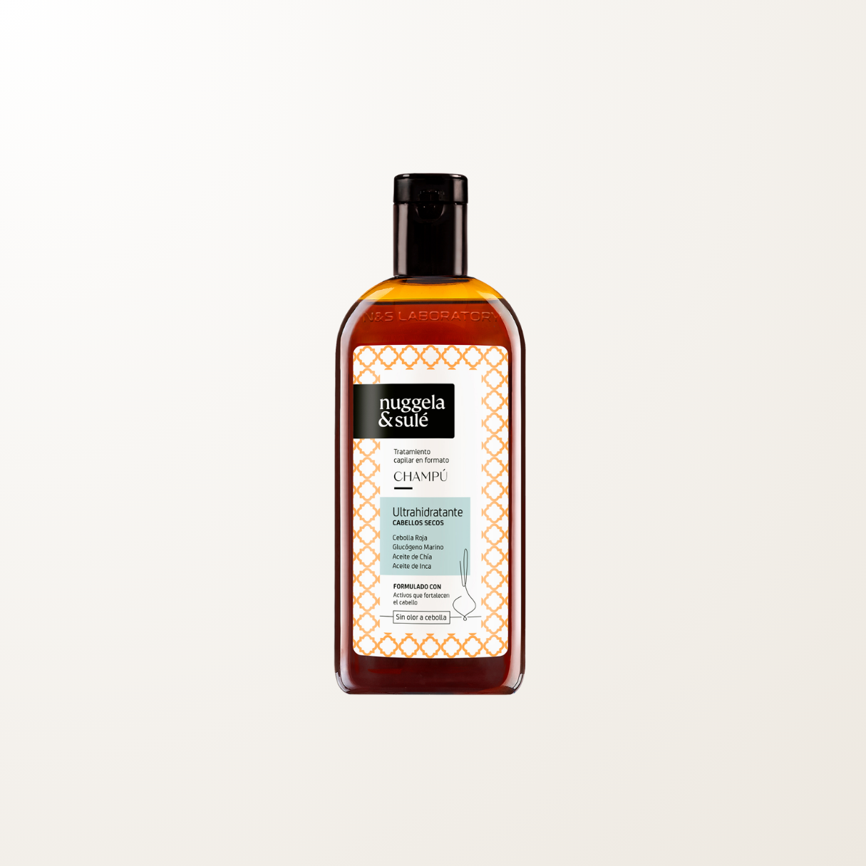 Frasco Nuggela Sulé Champú Ultrahidratante crema aceites botánicos cabello seco