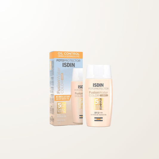 protector solar ultraligero SPF50 ISDIN acabado luminoso sin color efecto glow