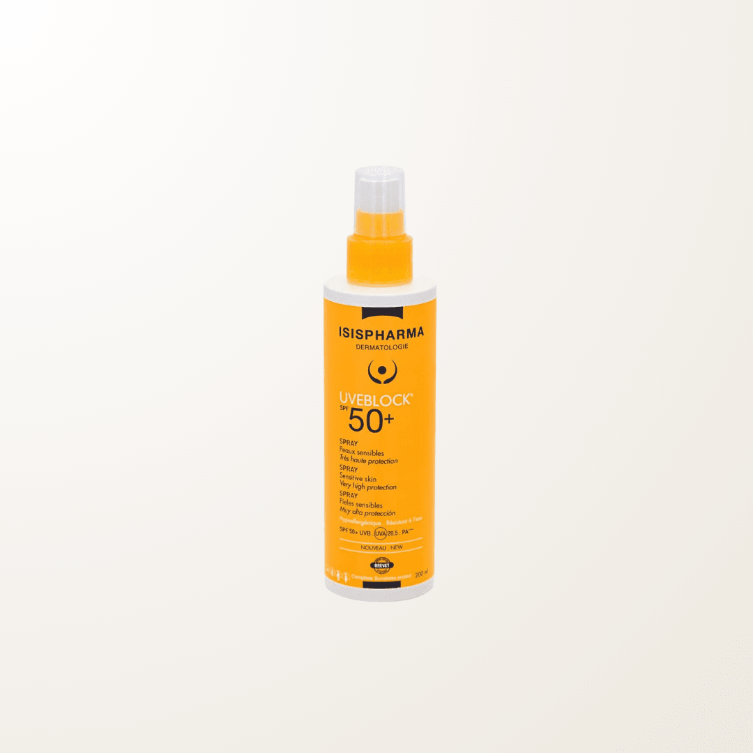 protector solar spray SPF50 Isispharma adultos resistente agua cuerpo todo tipo piel