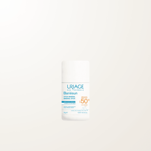 protector solar stick mineral SPF50 Uriage zonas sensibles resistente agua