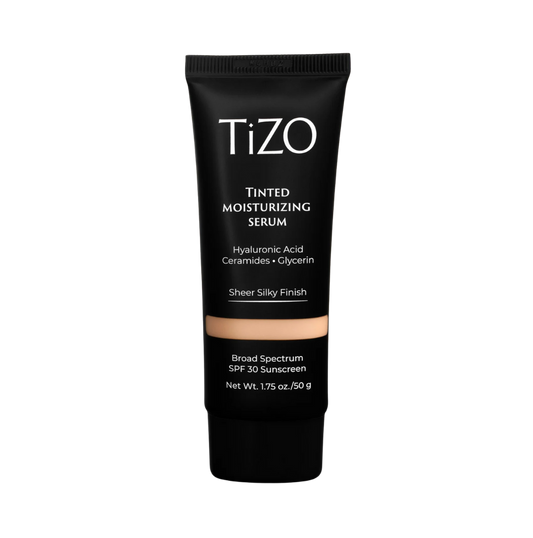 TIZO Tinted Moisturizing Serum SPF 40 protector solar mineral con color light-medium para piel sensible.