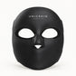 Máscara LED de silicona negra con logo Unicskin, Unicled 5.0 Centurion Korean Mask