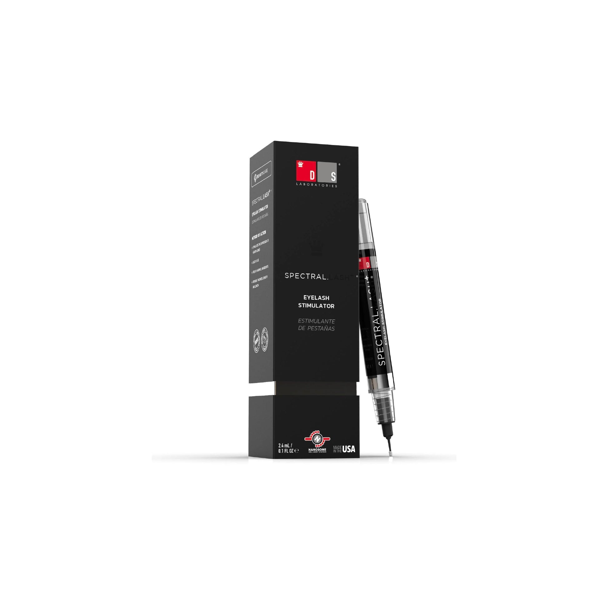 Sérum Spectral Lash Eyelash Stimulator de DS Laboratories, diseñado para estimular el crecimiento de pestañas más largas y densas.