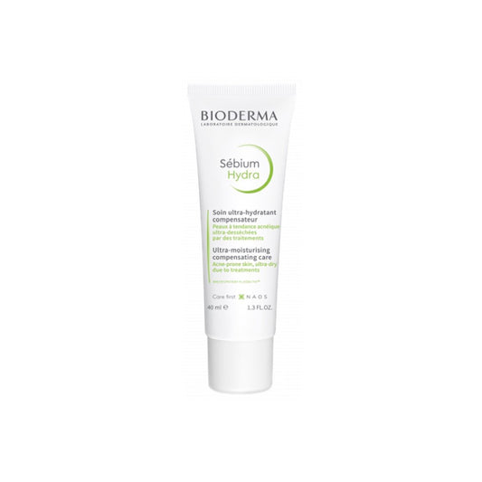 Bioderma Sébium Hydra Crema Hidratante 40ml para piel grasa debilitada, disponible en Elenederm.