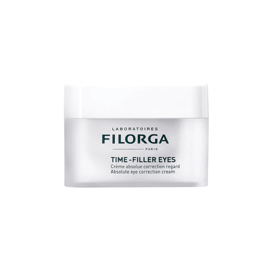 Crema Filorga Time-Filler Eyes 50ml para rejuvenecer el contorno de ojos, disponible en Elenederm.