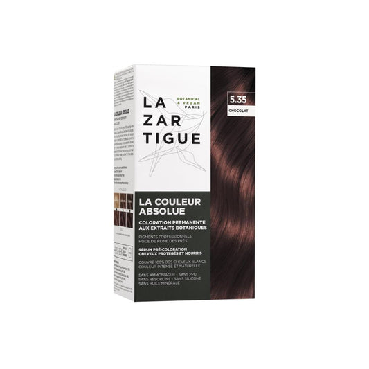 Coloración permanente vegana Lazartigue La Couleur Absolue 5.35 Chocolat, intenso con ingredientes naturales. Descubre en Elenederm.com